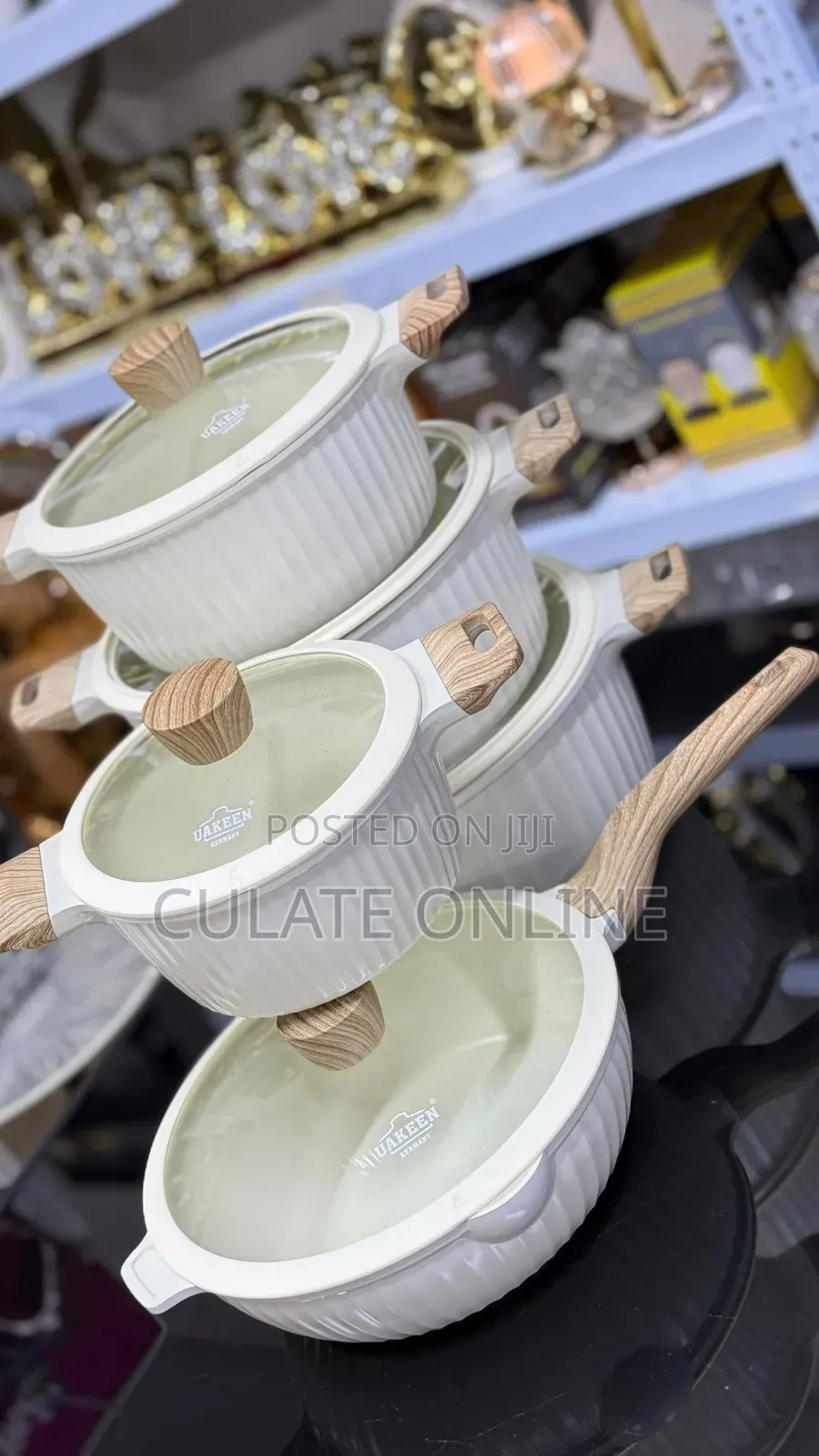 5pcs Uakeen Non-Stick Cookware Set - 1