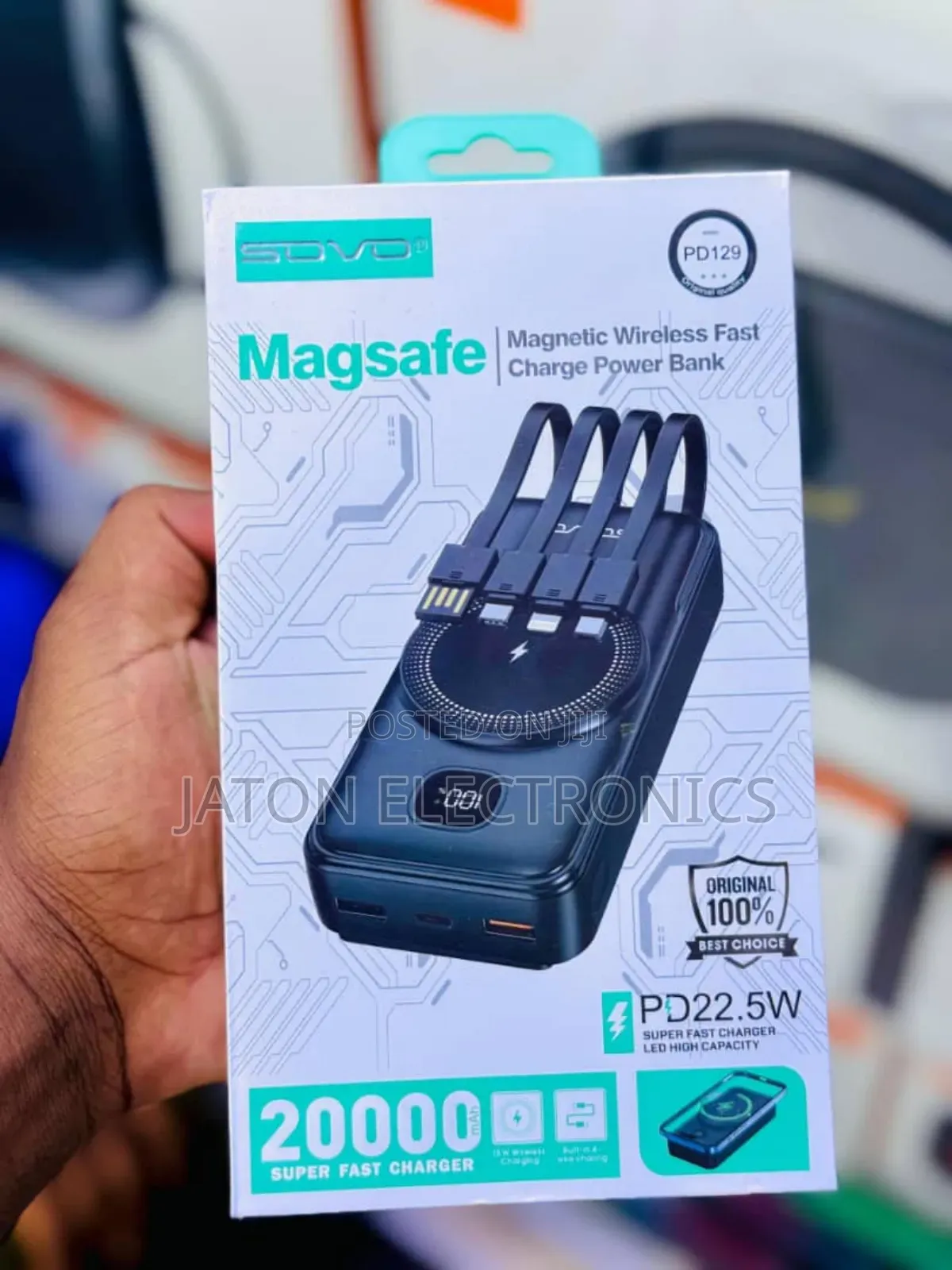 Sovo Magnetic Wireless Powerbank 20000mah