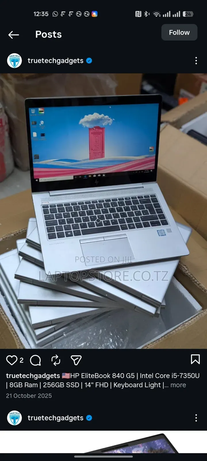 New Laptop HP EliteBook 840 G6 16GB Intel Core I5 SSD 256GB
