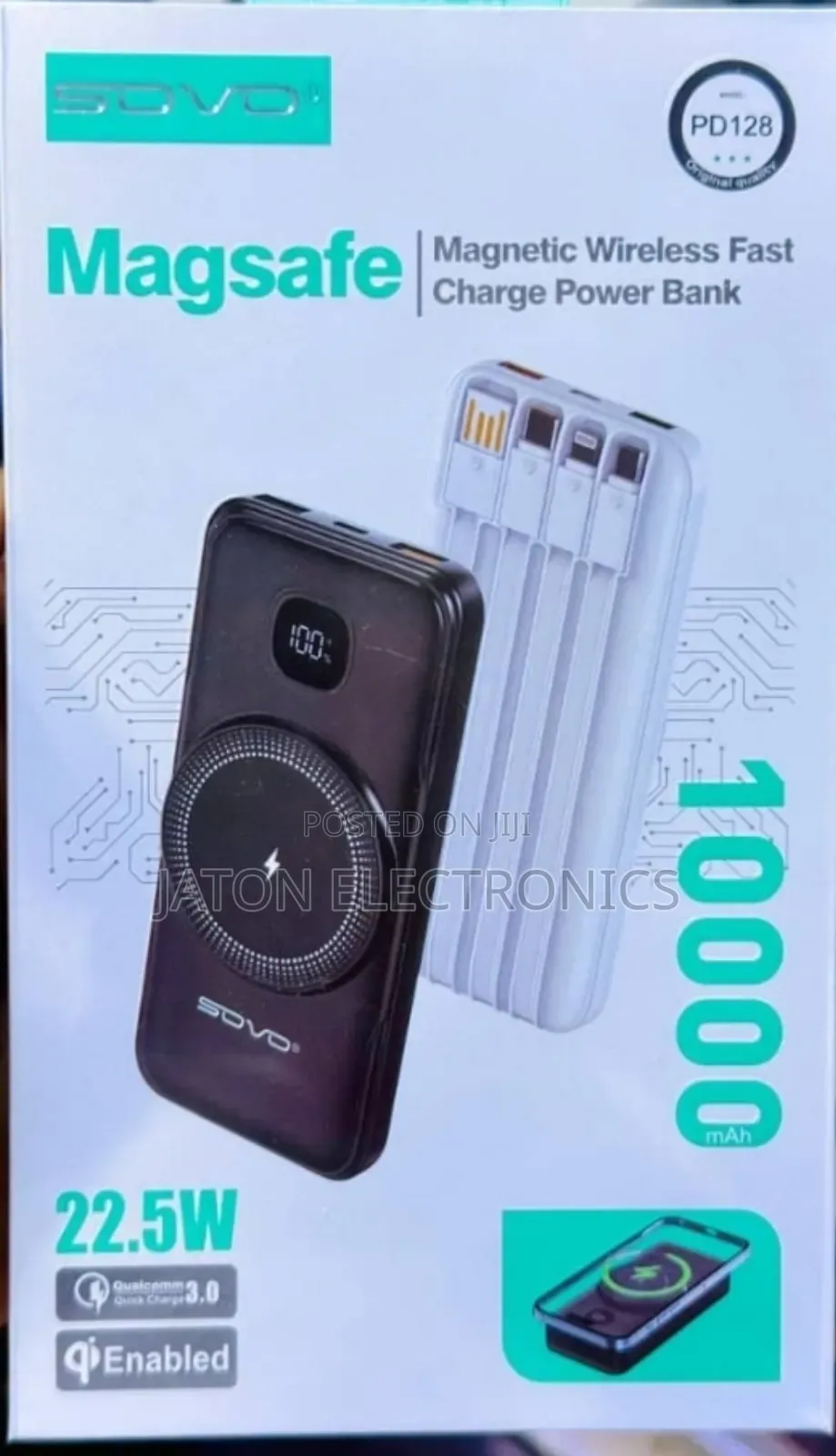 Sovo Magnetic Wireless Powerbank 10000mahi