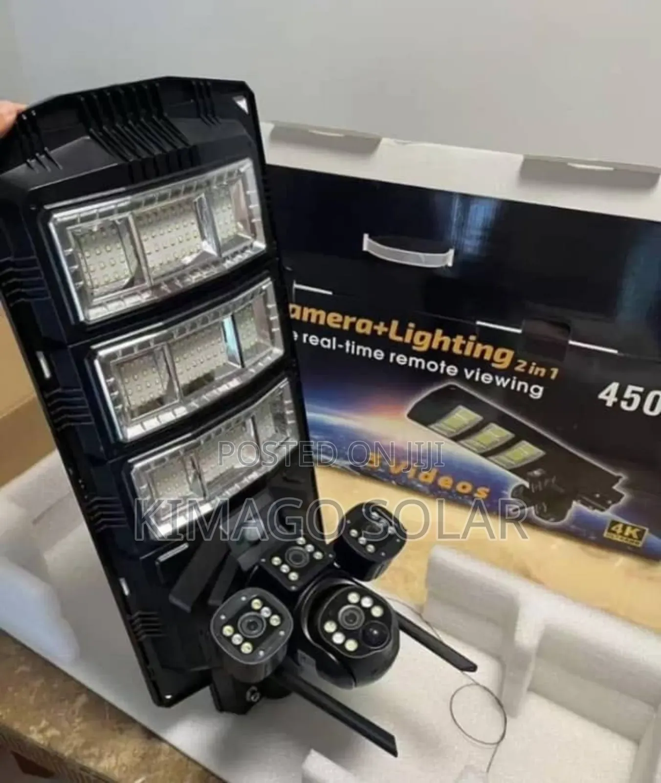 Solar Lighting CCTV Camera 450w With Smart Security Camera