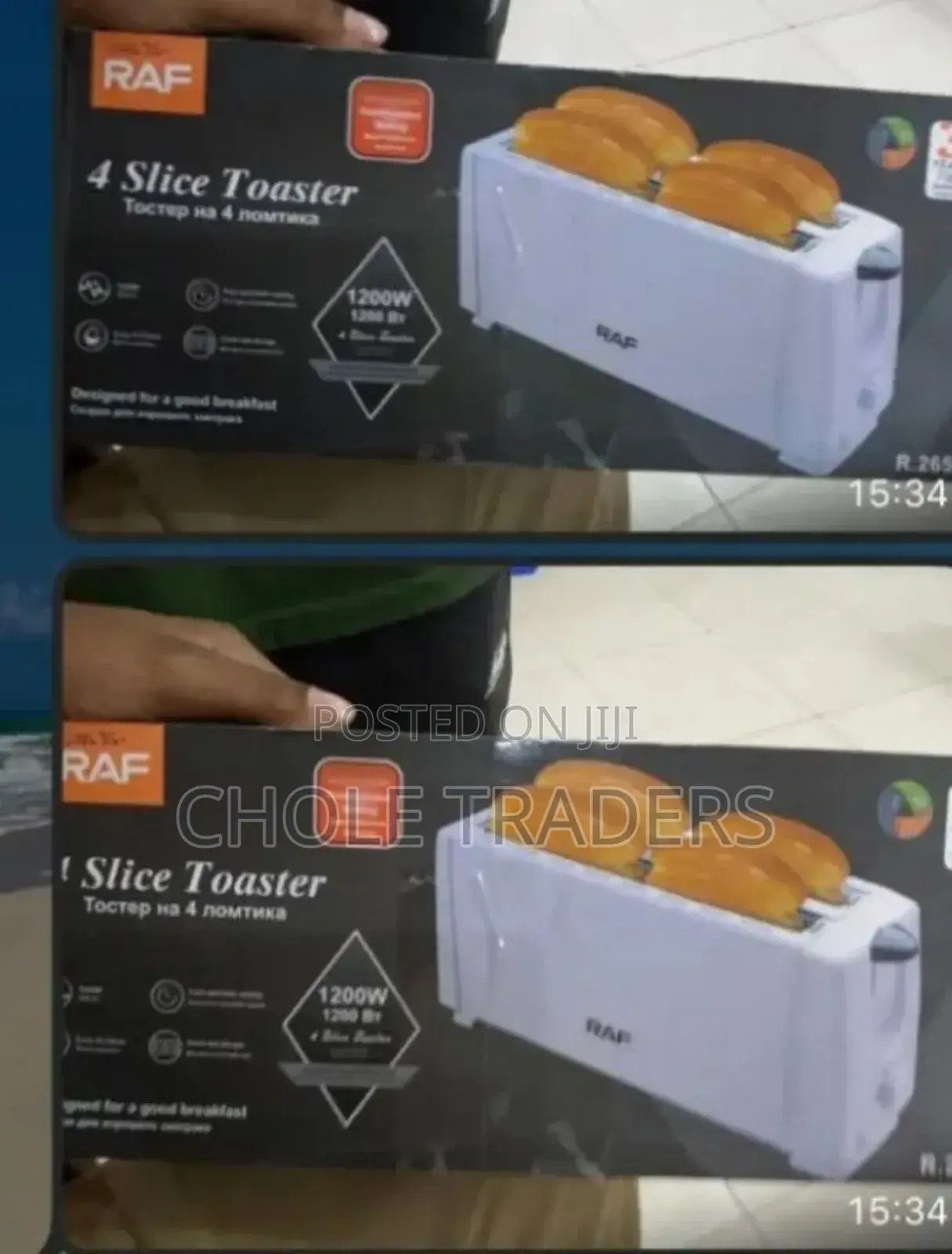 Raf 4 Slice Toaster (1200watts)