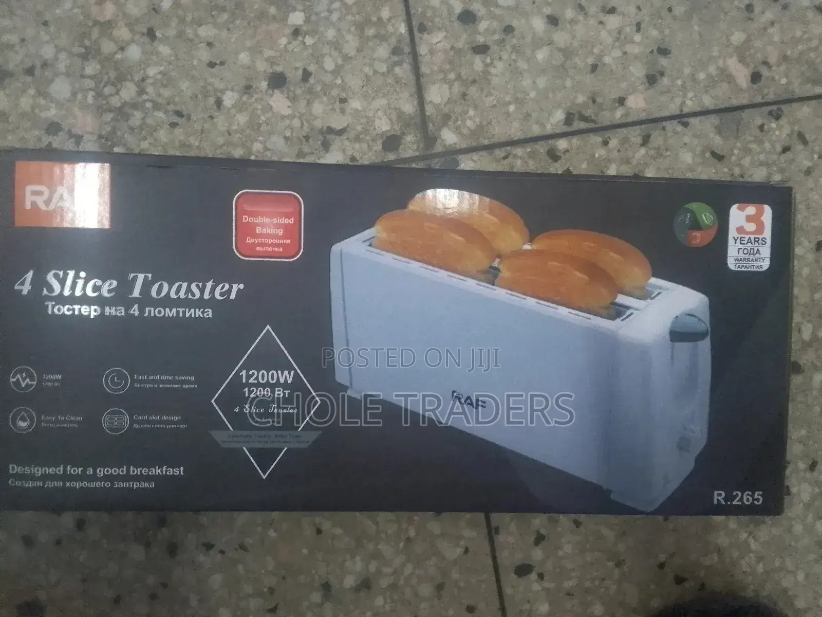 Raf 4 Slice Toaster (1200watts)