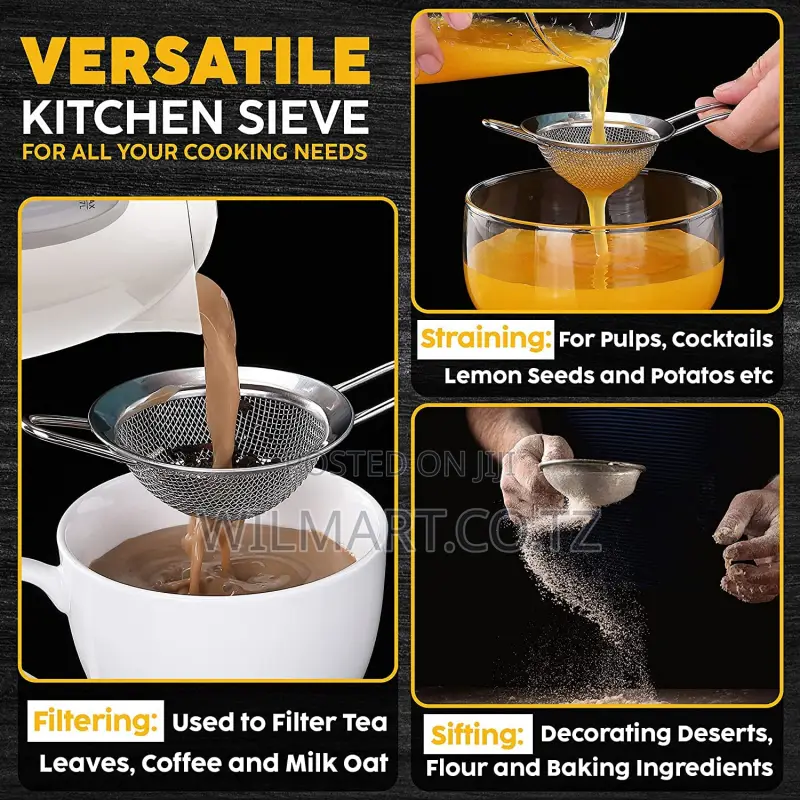 Wilmart Tea Strainer Stainless Steel 20cm Multipurpose