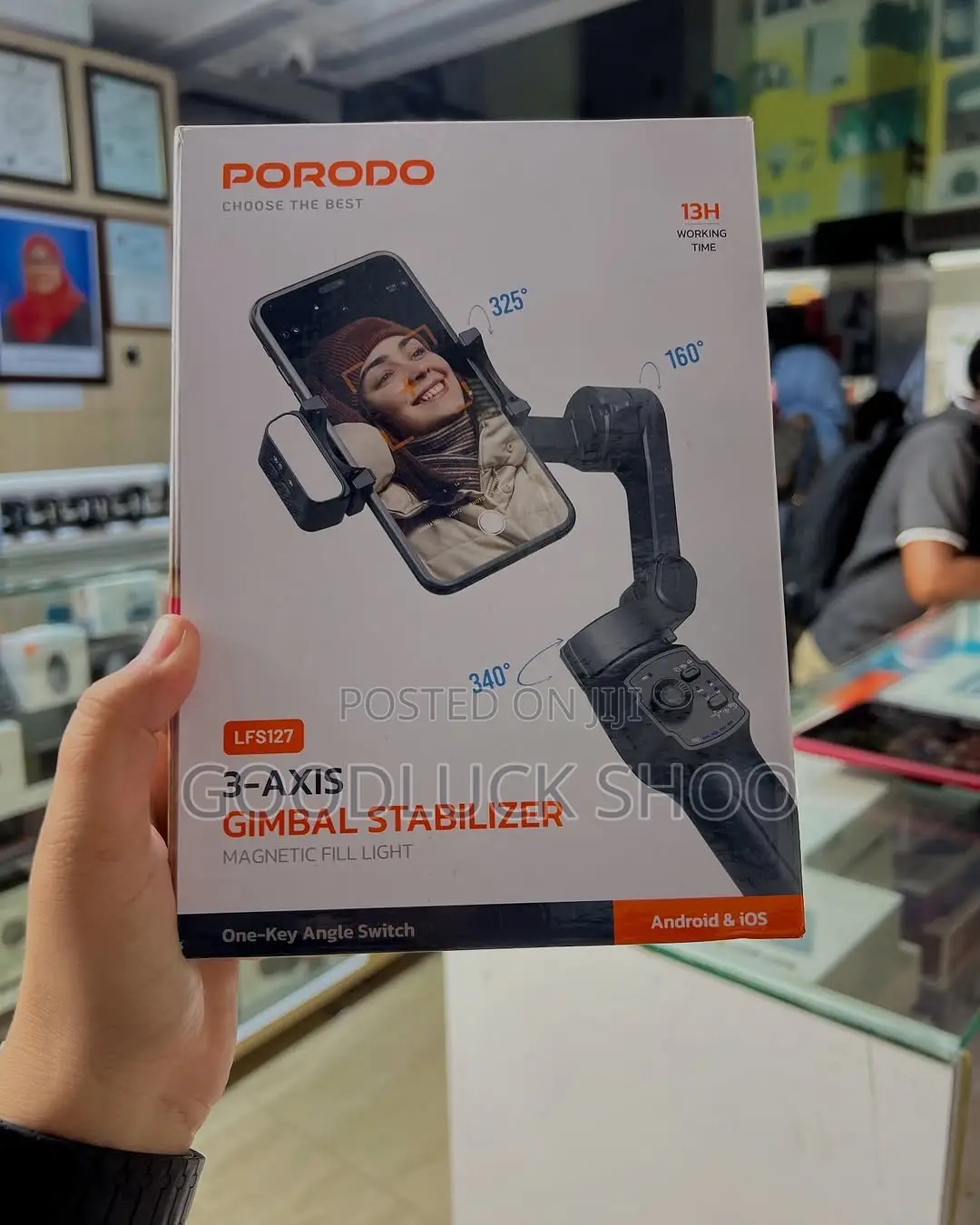 Porodo Gimbal Stabilizer Magnetic Fill Light