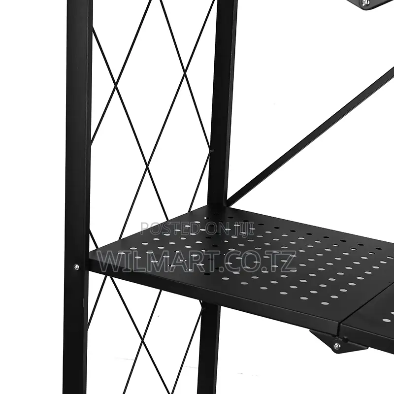Wilmart Storage Rack Stainless Steel 3 Layers With Wheels Foldable Hp9