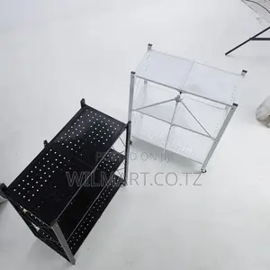 Wilmart Storage Rack Stainless Steel 3 Layers With Wheels Foldable Hp9