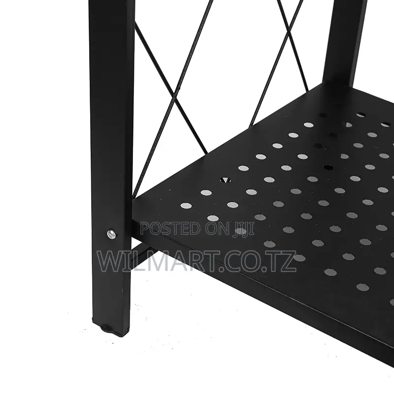 Wilmart Storage Rack Stainless Steel 3 Layers With Wheels Foldable Hp9