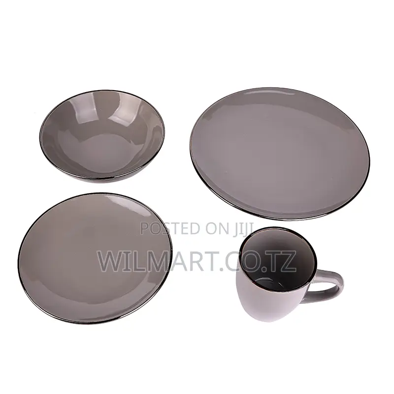 Wilmart Dinner Set 16pcs - 4pcs Each Porcelain Mug, Plates, Bowl