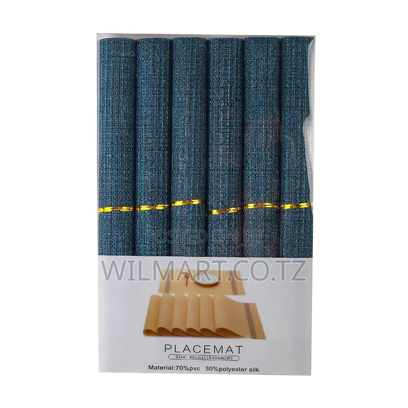 Wilmart Table Mats 45x30cm 6pcs Set Placemats Durable Non-Slip Kitchen