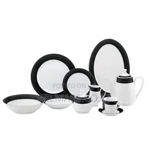 Wilmart Dinner Set 47pcs Porcelain Black Rspd001