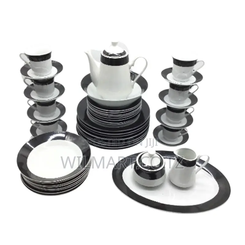 Wilmart Dinner Set 47pcs Porcelain Black Rspd001