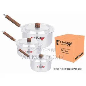 Wilmart Saucepan 3pcs Set With Lid Smooth Wooden Handle 16-20 0x2