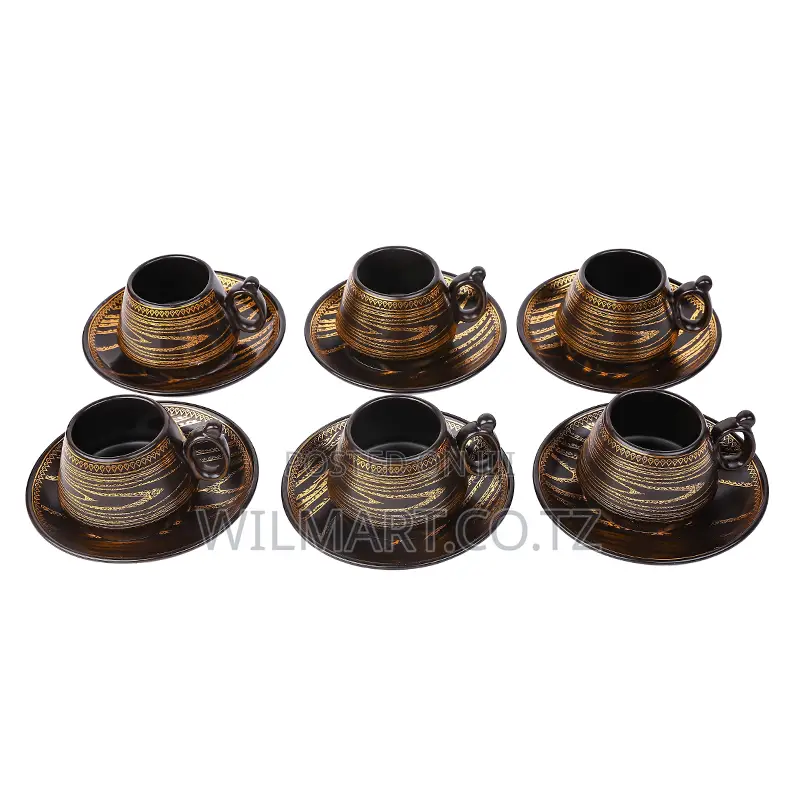 Wilmart Porcelain Cup Saucer Golden Print Tea Coffee Cups 0031-1/2