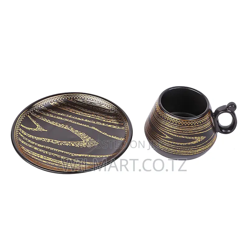 Wilmart Porcelain Cup Saucer Golden Print Tea Coffee Cups 0031-1/2