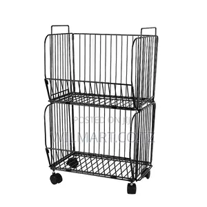 Wilmart Storage Rack Stainless Steel 3 Layers With Wheels Kitchen