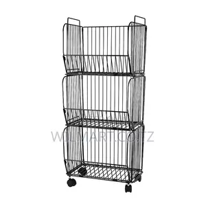 Wilmart Storage Rack Stainless Steel 3 Layers With Wheels Kitchen