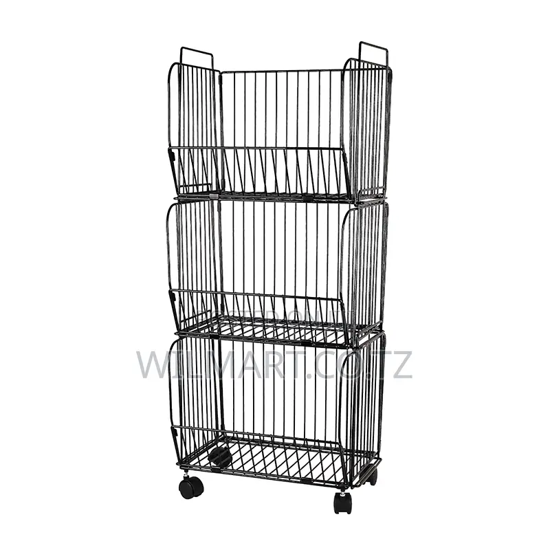 Wilmart Storage Rack Stainless Steel 3 Layers With Wheels Kitchen