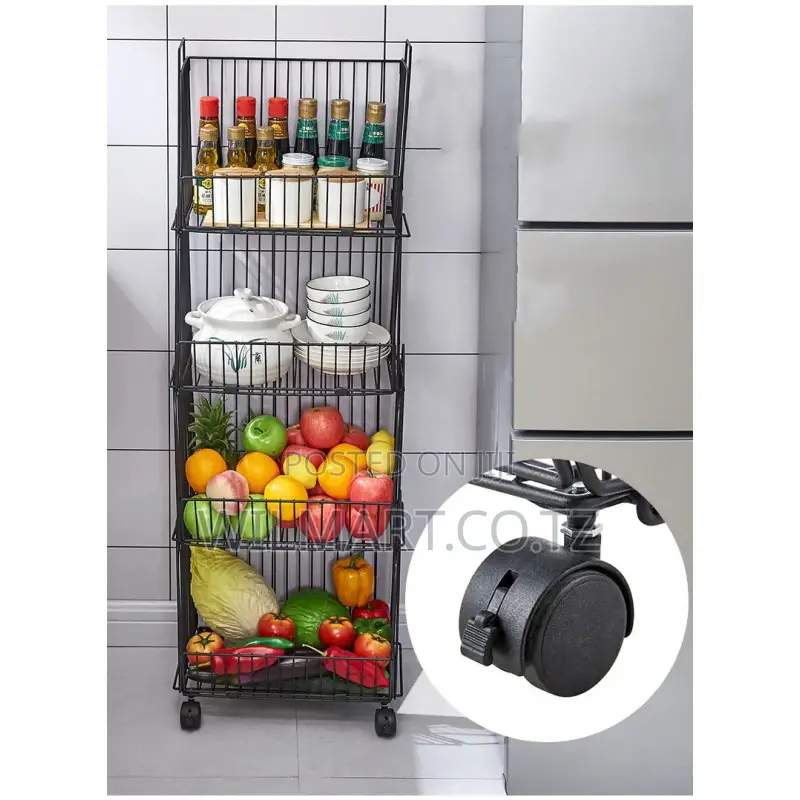 Wilmart Storage Rack Stainless Steel 3 Layers With Wheels Kitchen