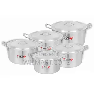 Wilmart Cookware Set 5pcs Set With Lid Handle Metal Finish Sufuria 4