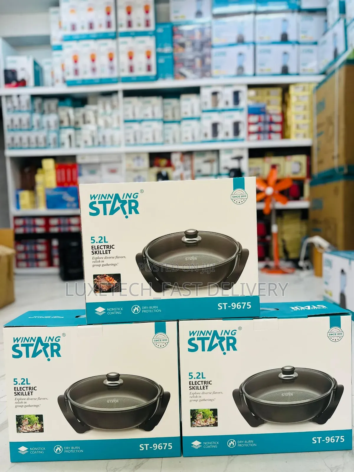 Winning Star St-9675 Electric Skillet 5.2 Litres - Electric Frying Pan