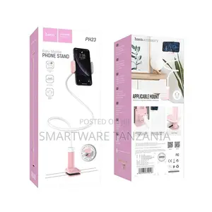 Hoco Ph23 Balu Mobile Flexible Gooseneck Phone Stand Pink White