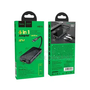Hoco Hb16 6 In 1 Usb-c Adapter Mini Hub 87w Type-c Multiport