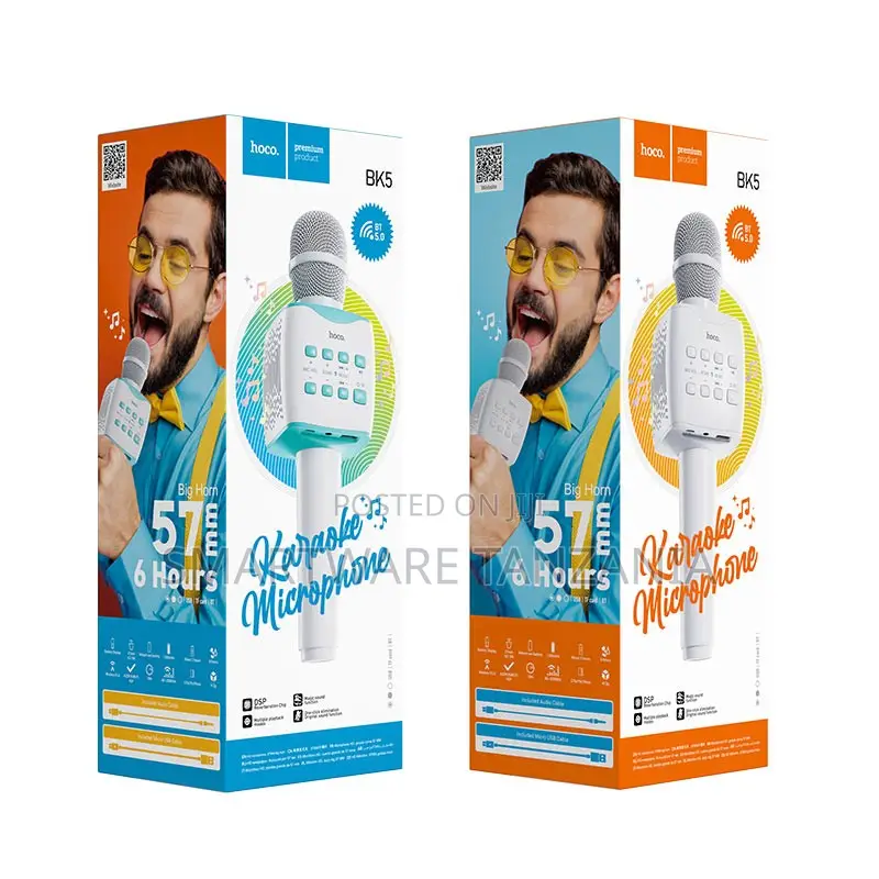 Hoco Bk5 Wireless Karaoke Microphone Bluetooth Speaker 6 Hours