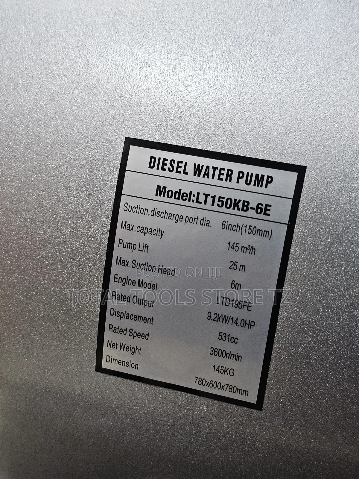 Lutian Diesel Water Pump 6" Starter Kick
