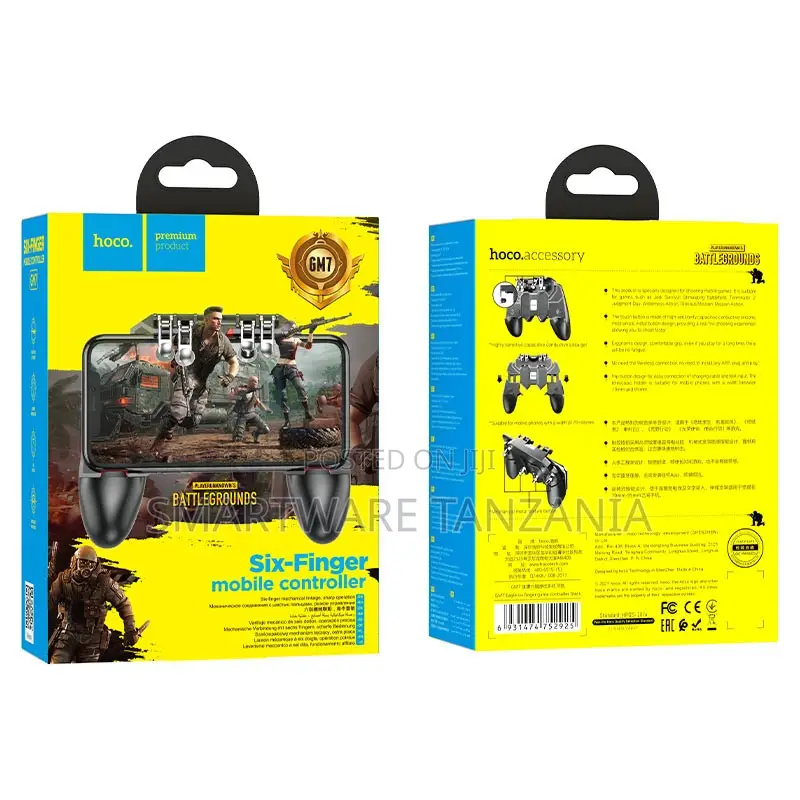 Hoco Gm7 Six-finger Mobile Controller Pubg Battlegrounds Gaming