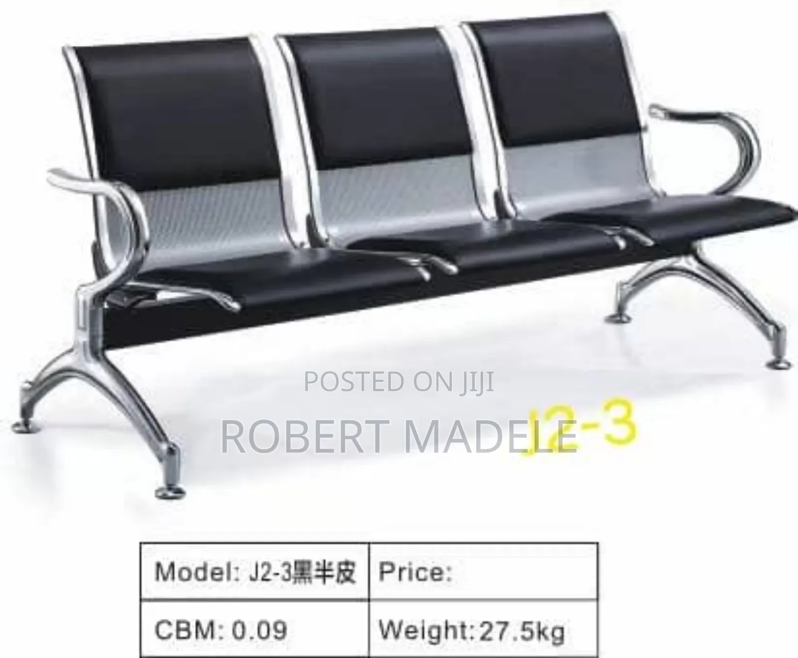Half Leather Waiting Bench