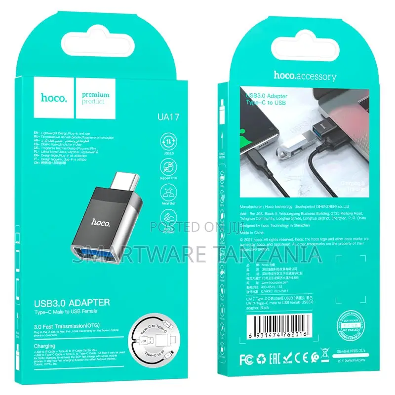 Hoco Ua17 Usb 3.0 Adapter Type-c Male To Usb Female Otg Cable