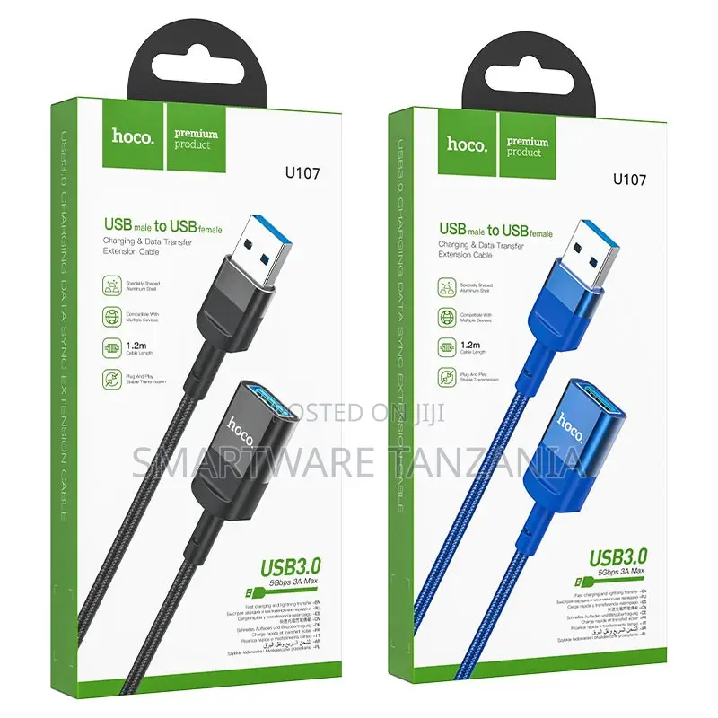 Hoco U107 Usb Male to Female Extension Cable 1.2m Usb 3.0