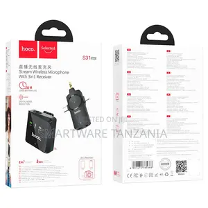 Hoco S31 Stream Wireless Microphone 3-in-1 Receiver 20h Battery