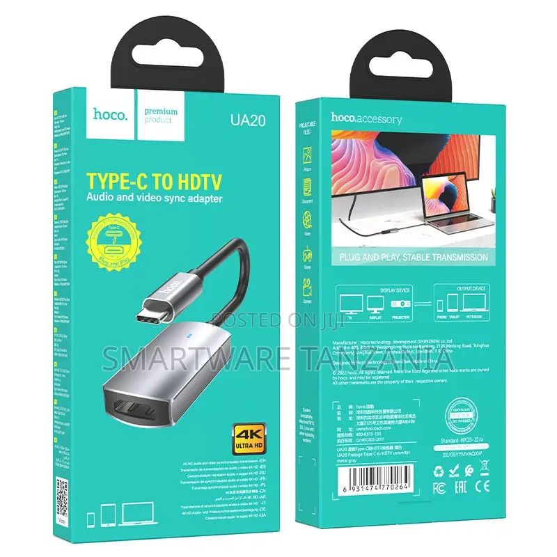 Hoco Ua20 Type-C to HDTV Audio Video Sync Adapter Ultra Hd