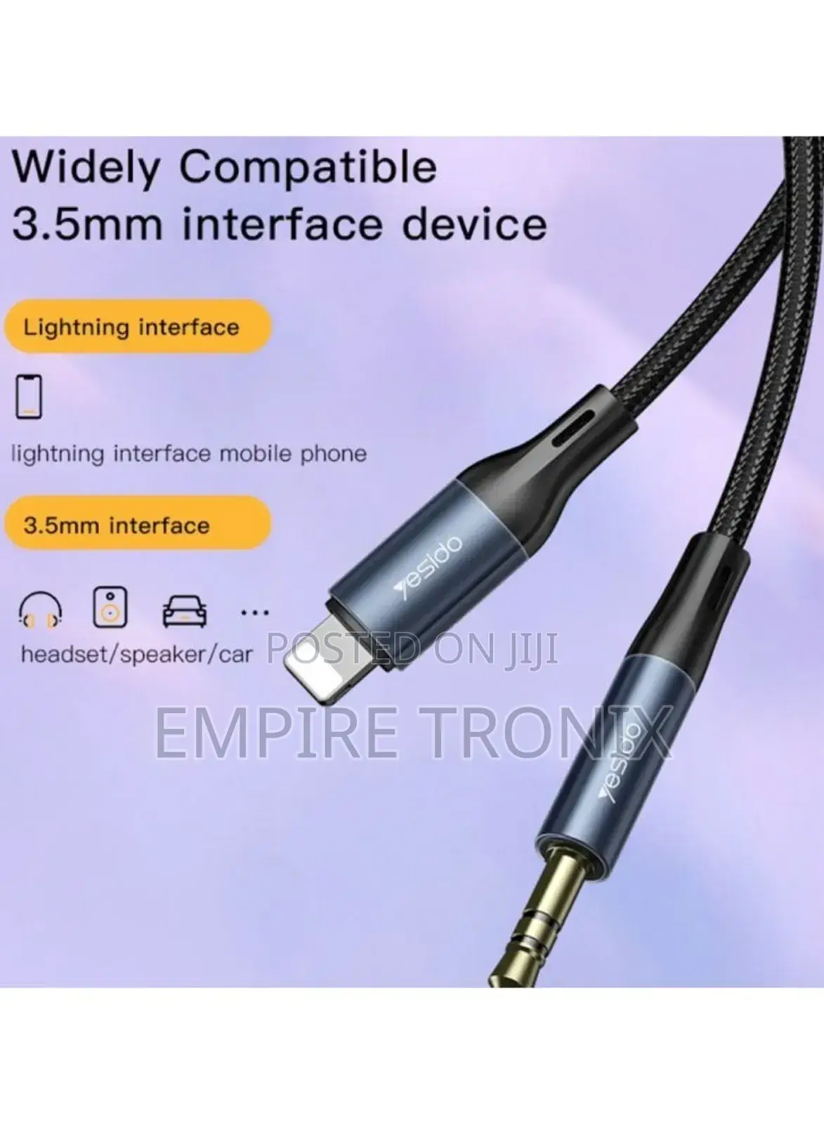 Yesido Yau35 Lightning to 3.5mm Aux Adapter
