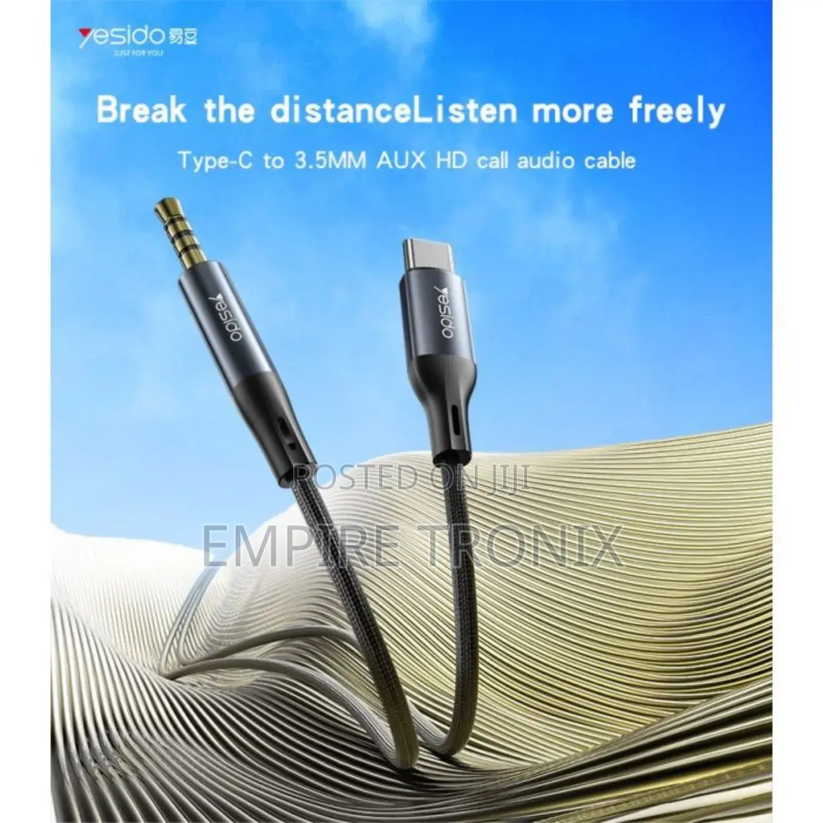 Yesido Yau42 Type-C to 3.5mm Aux Audio Cable