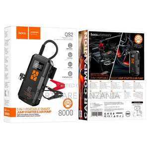Hoco Qs2 2-in-1 Portable Smart Jump Starter Air Pump 8000mah