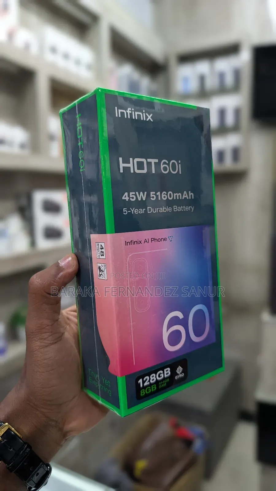 New Infinix Hot 60i 128 GB Black