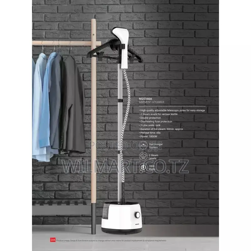 Nikai Garment Steamer 1.8l Tank Suit Hanger 1600w Ngs566a Overheat Fus