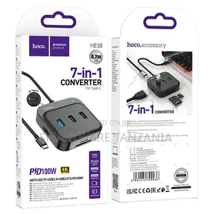 Hoco Hb38 7-in-1 Type-C Hub HDTV Sd/Tf Usb3.0 Pd100w Adapter