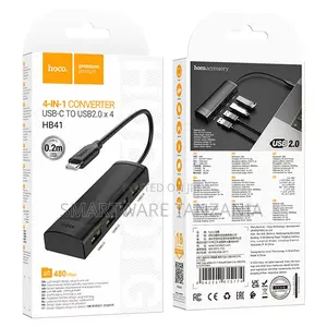 Hoco Hb41 Usb-C to Usb2.0 4-Port Hub 480mbps Compact Converter