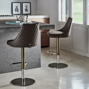 Modern Bar Stool – Adjustable Swivel Kitchen Counter Chair With Velvet