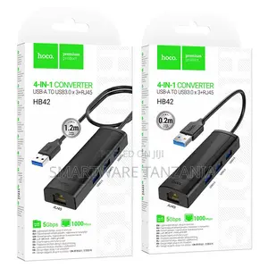Hoco Hb42 Usb-a to Usb3.0 Rj45 Ethernet Hub 5gbps 1000mbps Lan
