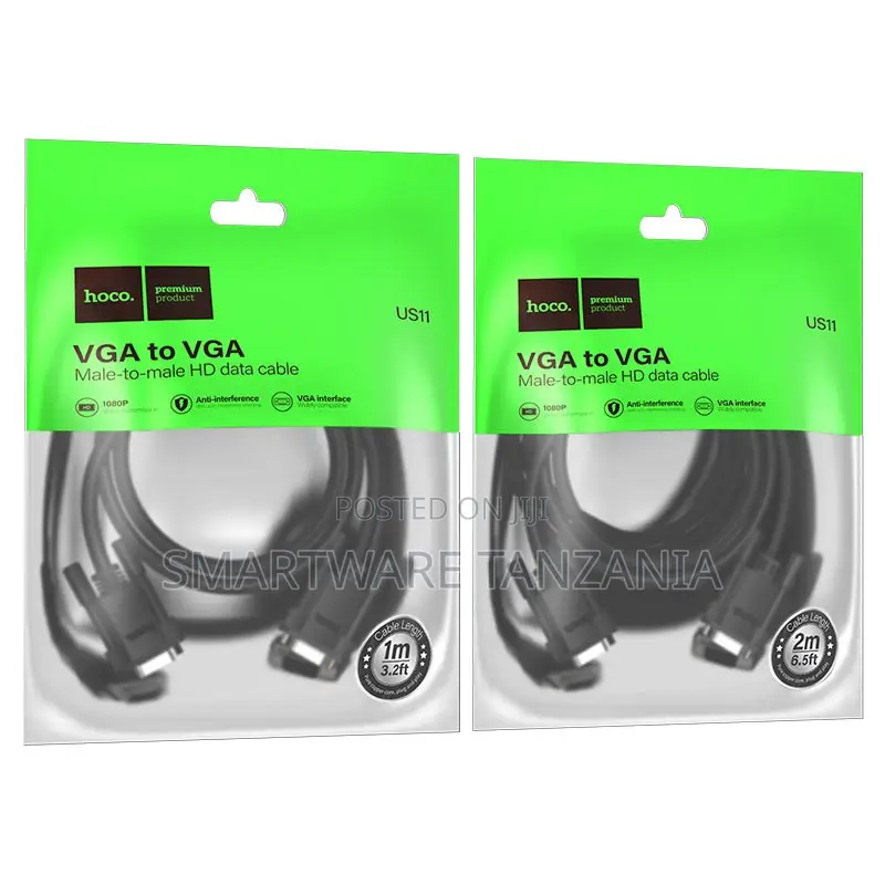 Hoco Us11 Vga to Vga Cable 1m Hd Display Monitor Video Connector