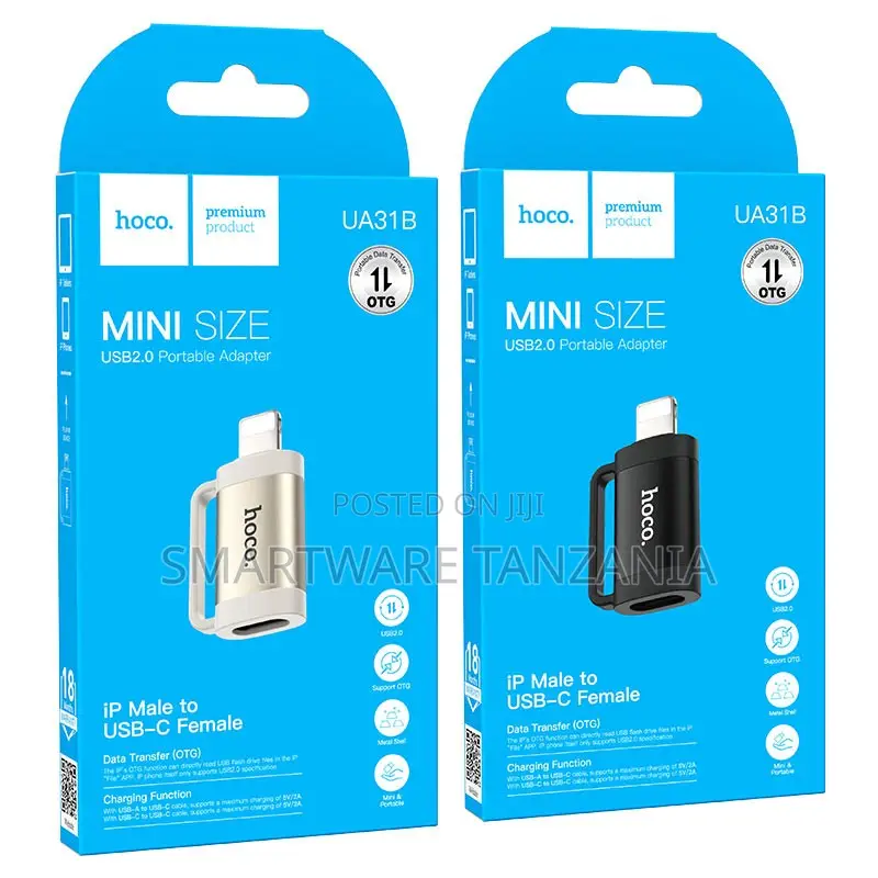 Hoco Ua31b Lightning to Usb-C Otg Adapter Mini Size Data Transfer