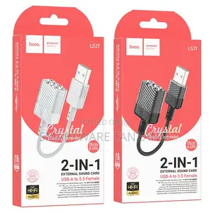 Hoco Ls37 Usb-a to 3.5mm External Sound Card 15cm Audio Adapter