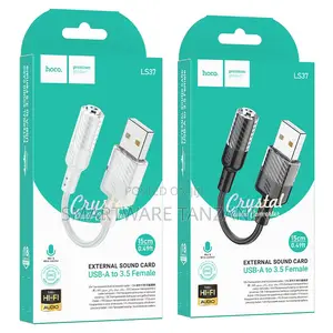 Hoco Ls37 Crystal Usb-a Audio Converter 15cm 3.5mm Dac Adapter