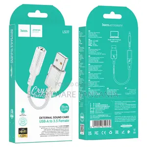 Hoco Ls37 Usb to 3.5mm Headphone Jack Adapter 15cm Sound Card
