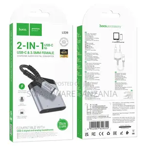 Hoco Ls39 2-in-1 Usb-C to Usb-C 3.5mm Audio Adapter 15cm Dac